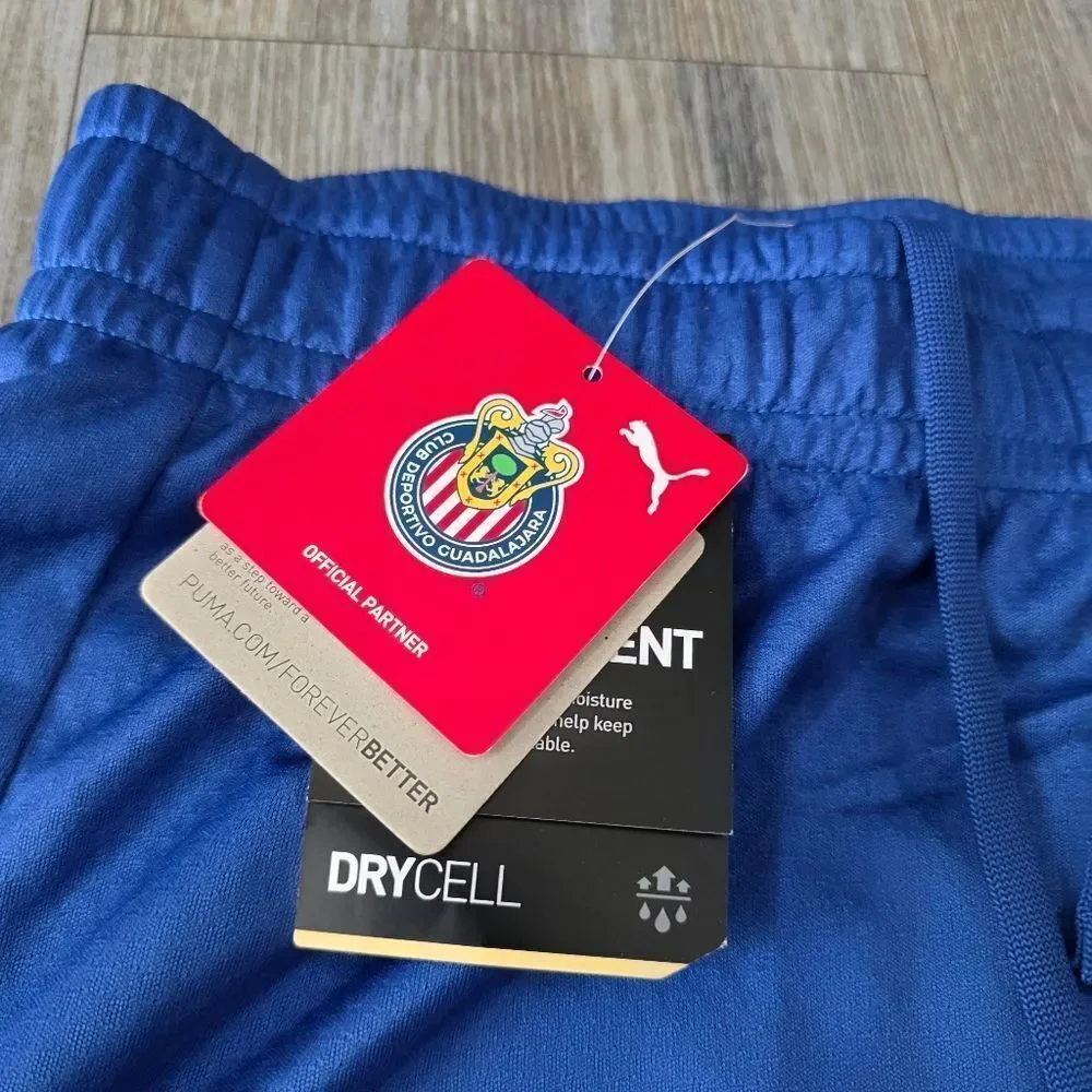 Puma Chivas Guadalajara Soccer Pants Training Joggers Blue Men's Size Medium M